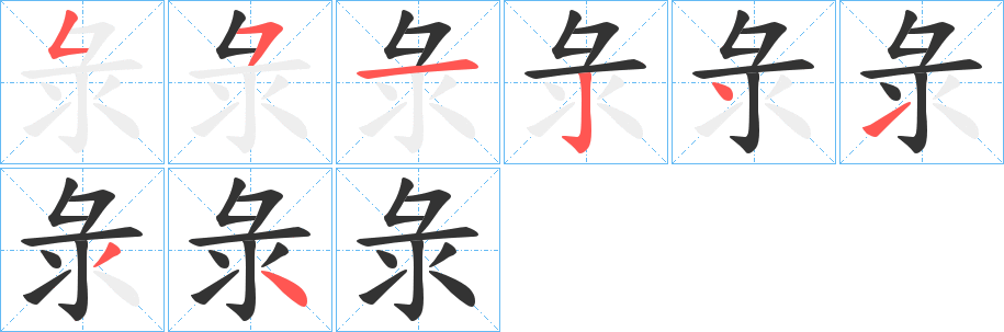 彔的笔顺