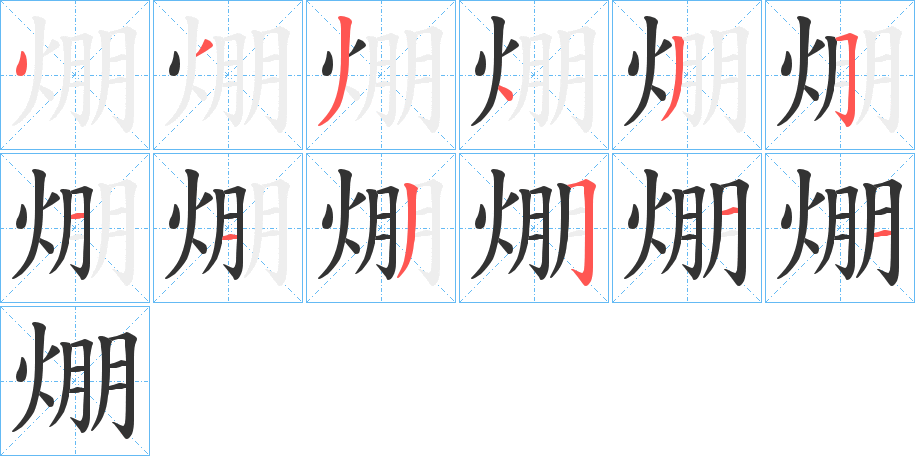 焩的笔顺