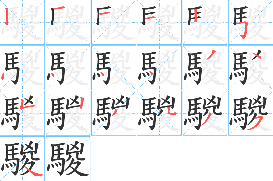騣的笔顺