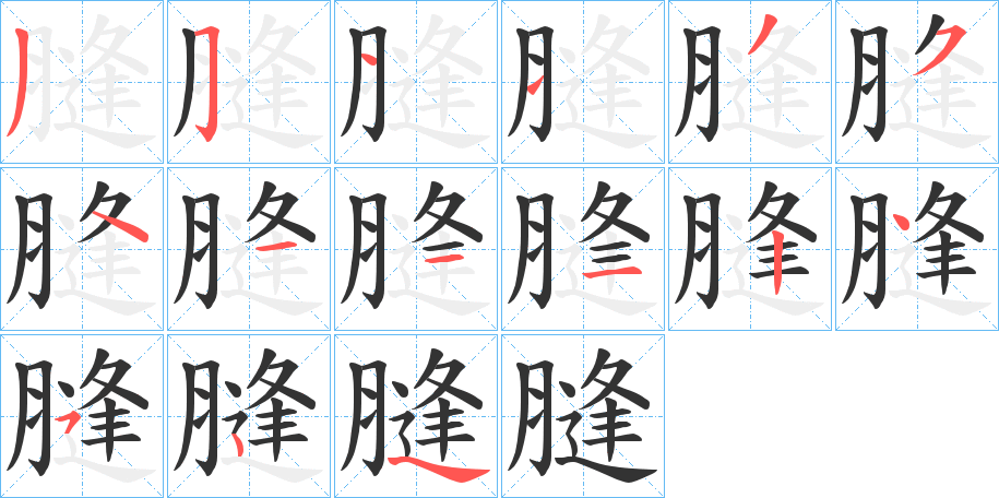 膖的笔顺
