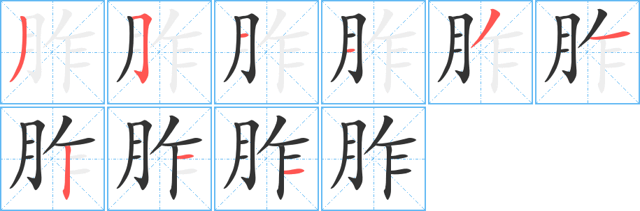 胙的笔顺