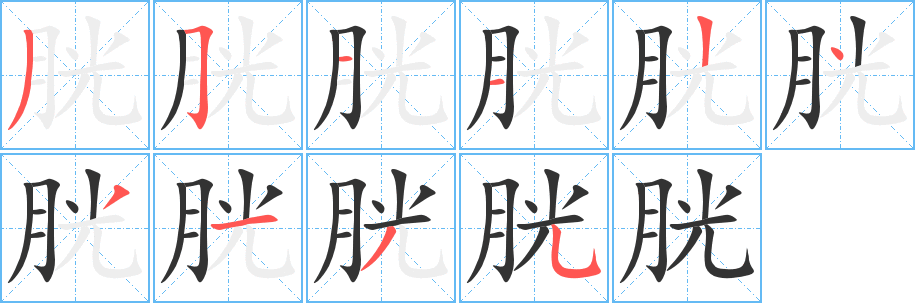 胱的笔顺
