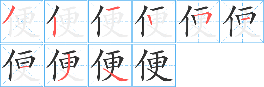 便的笔顺
