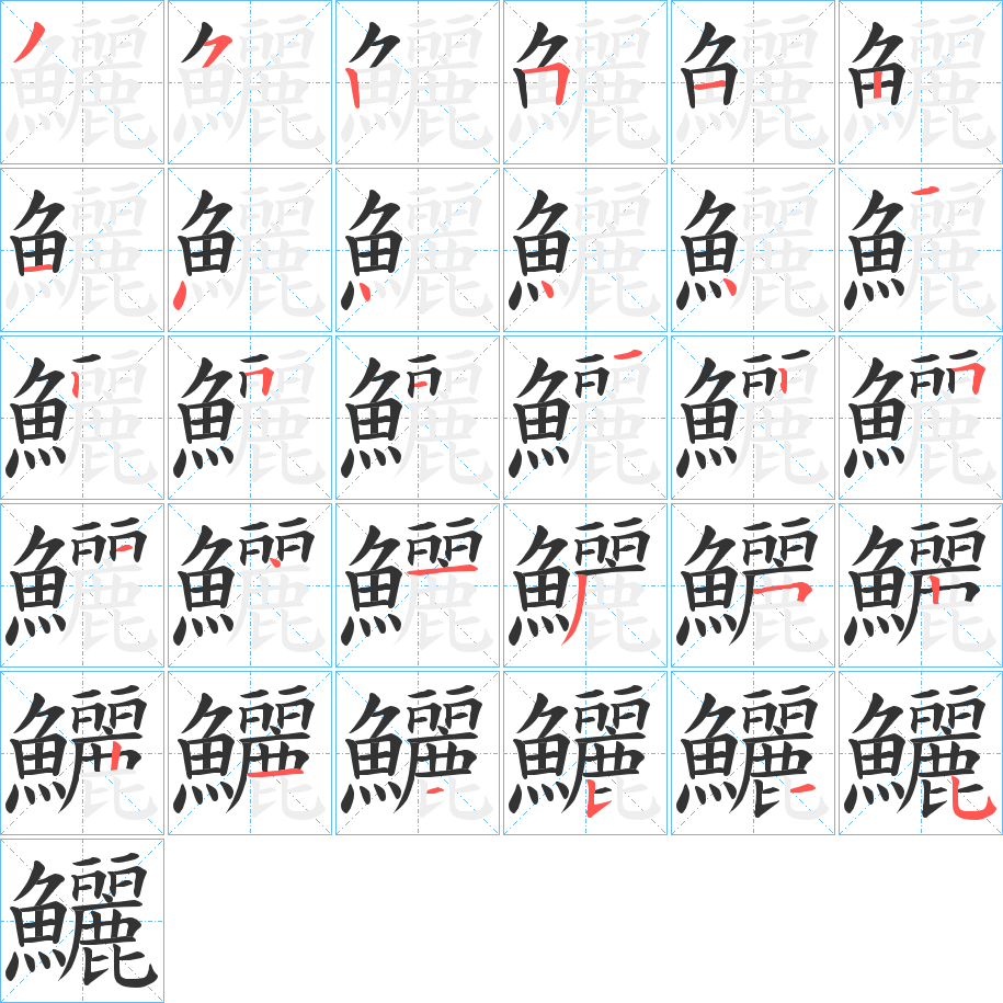鱺的笔顺