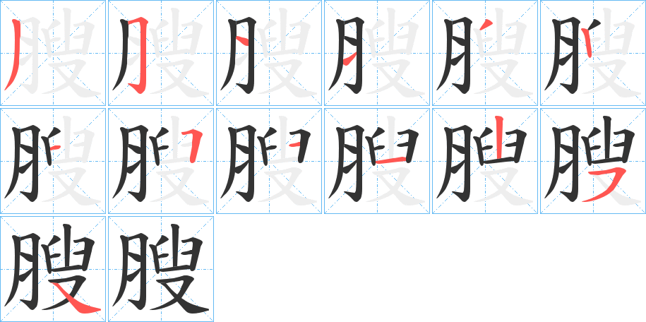 膄的笔顺