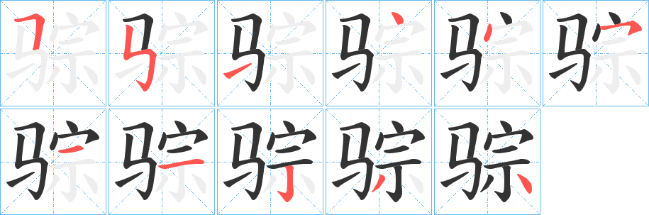 骔的笔顺