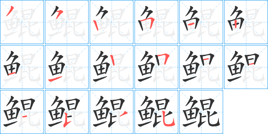 鲲的笔顺