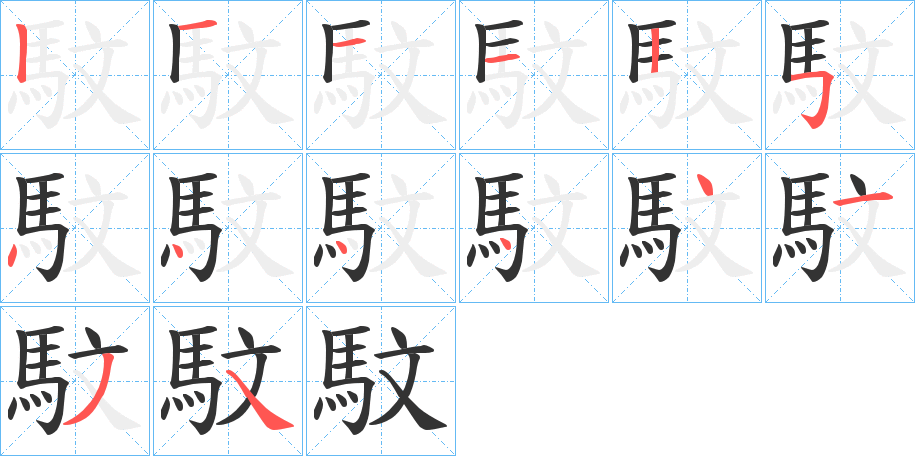 馼的笔顺