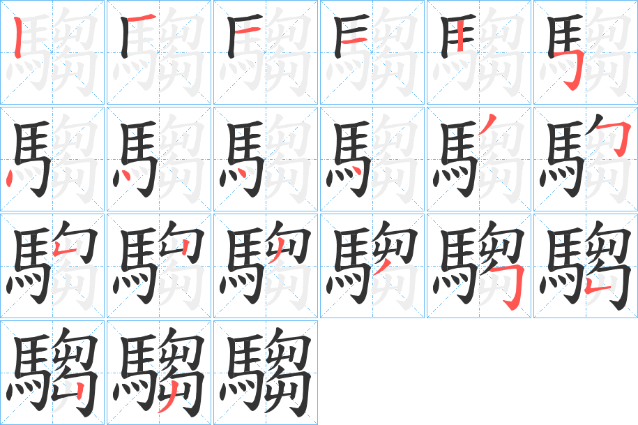 騶的笔顺