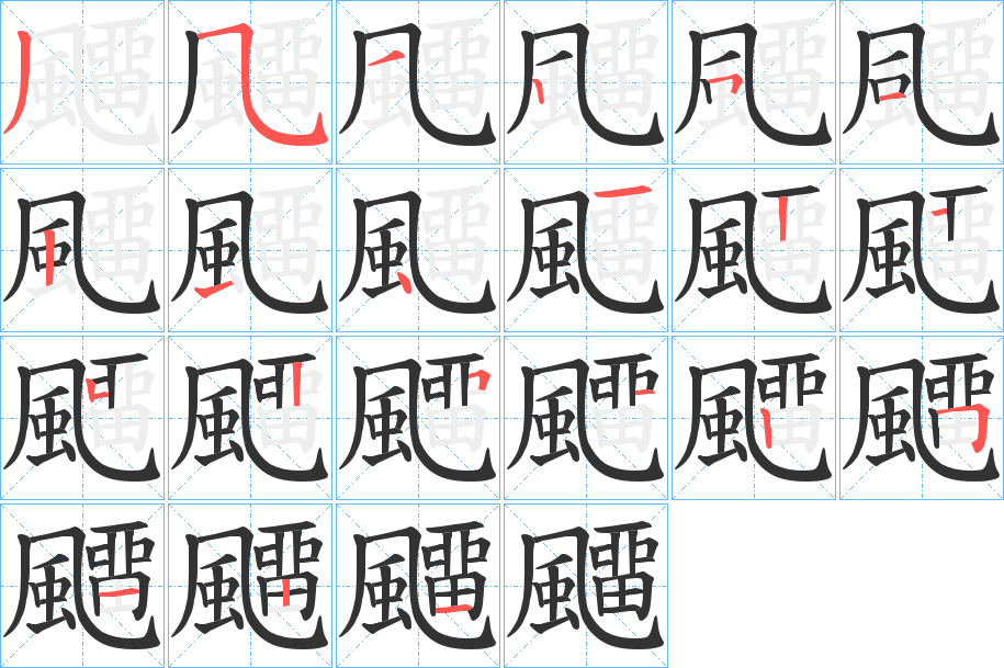 飅的笔顺