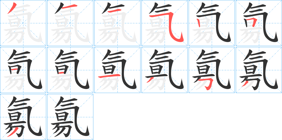 氱的笔顺