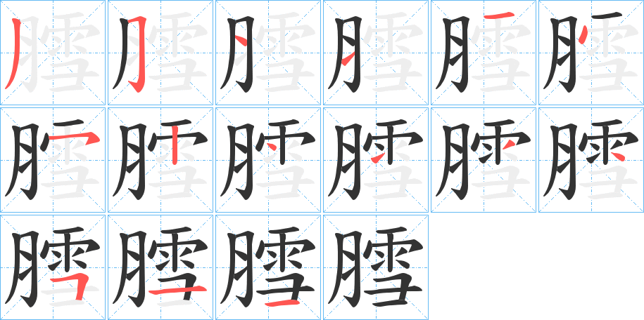 膤的笔顺