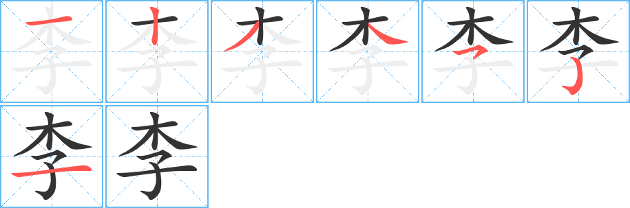 李的笔顺