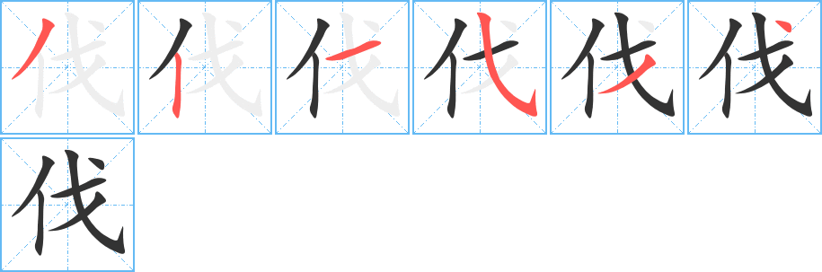 伐的笔顺