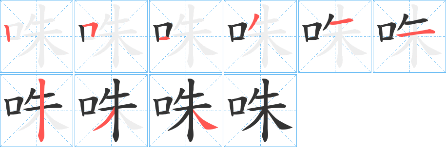 咮的笔顺