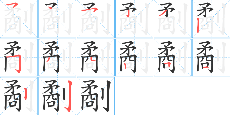 劀的笔顺