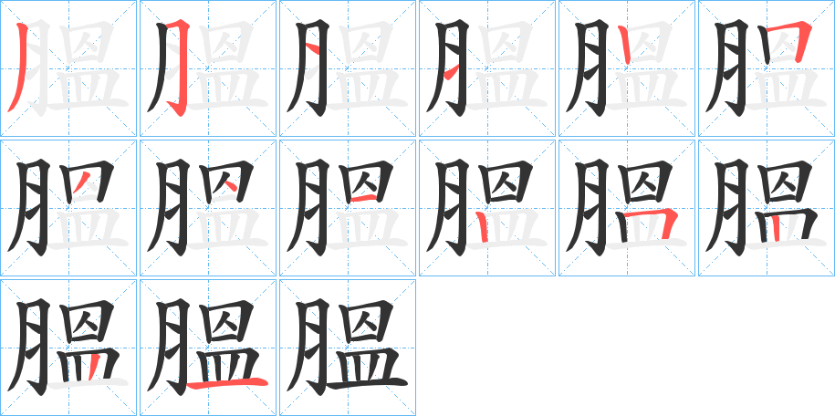 膃的笔顺
