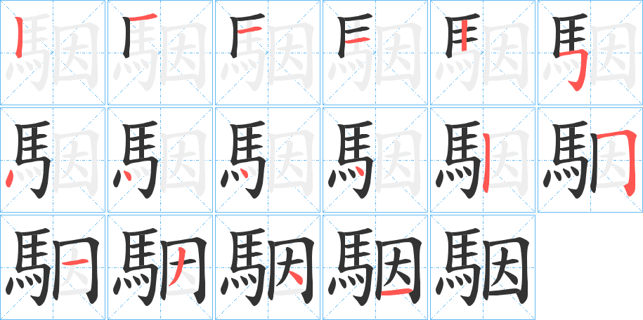 駰的笔顺