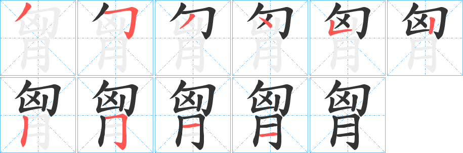 胷的笔顺