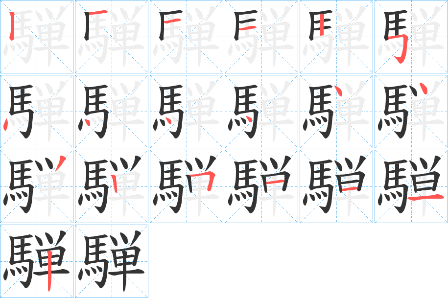 騨的笔顺