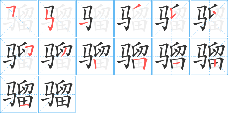 骝的笔顺