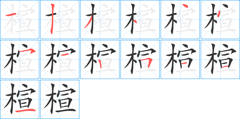 楦的笔顺
