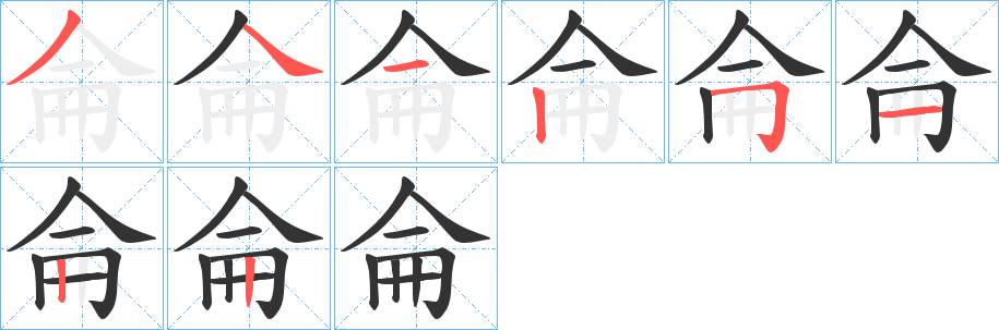 侖的笔顺