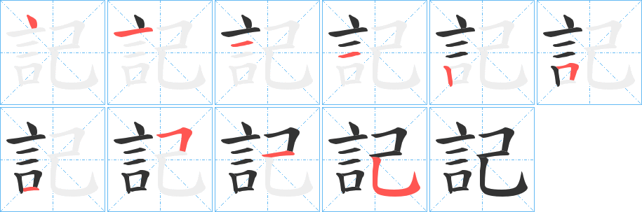 記的笔顺