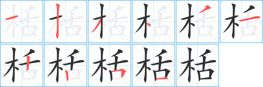 栝的笔顺