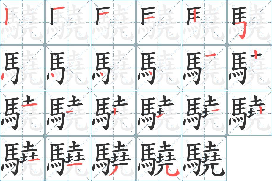 驍的笔顺