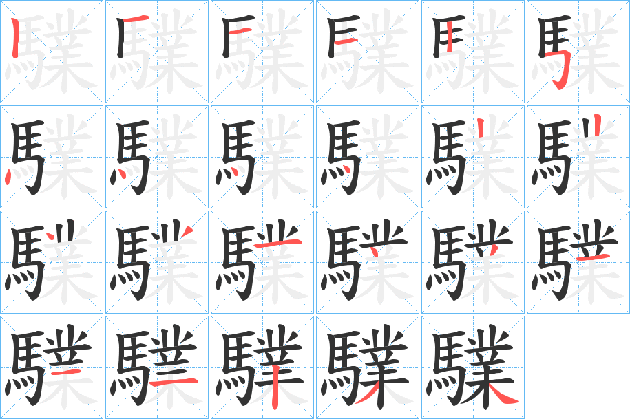 驜的笔顺