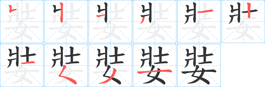 娤的笔顺