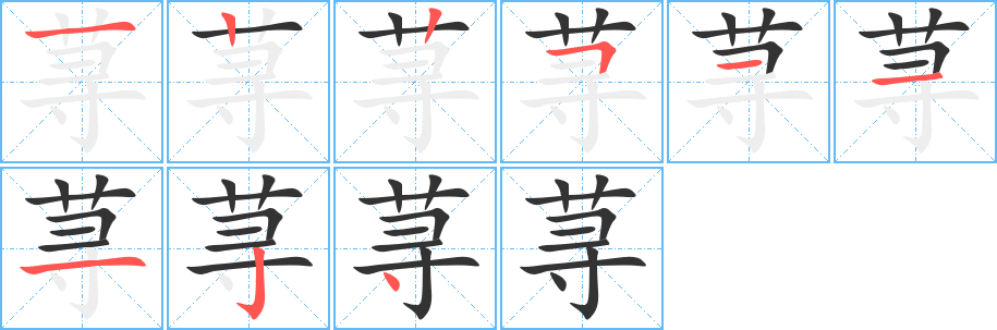 荨的笔顺