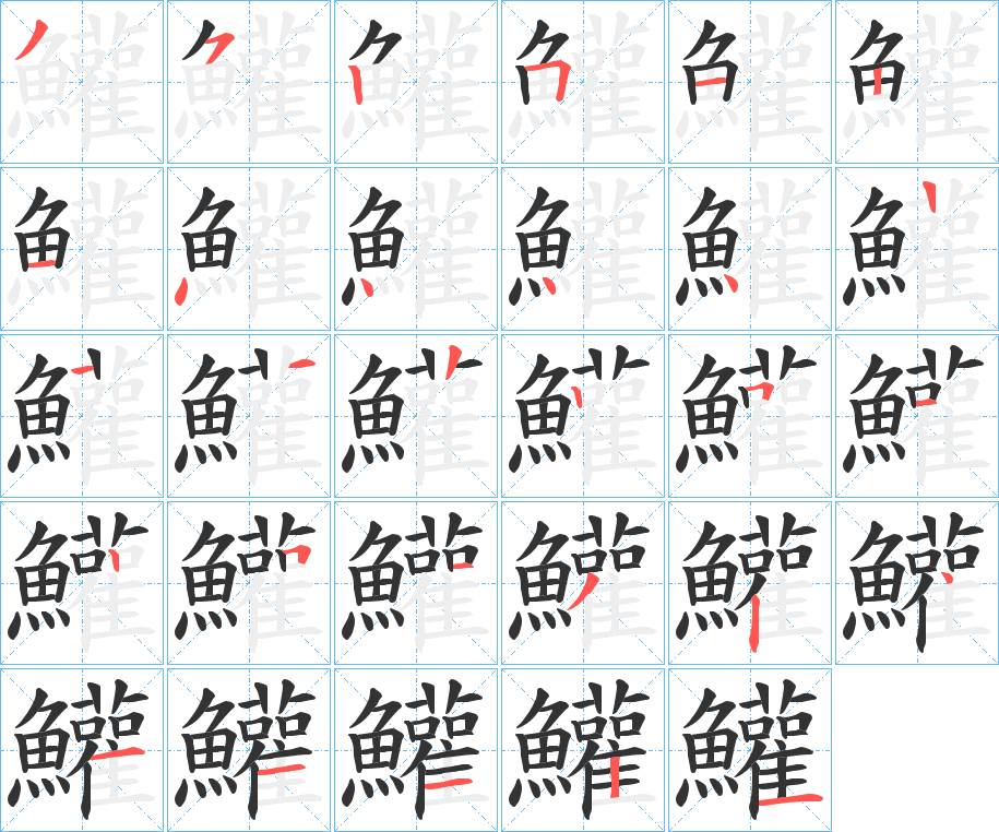 鱹的笔顺