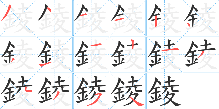 錂的笔顺