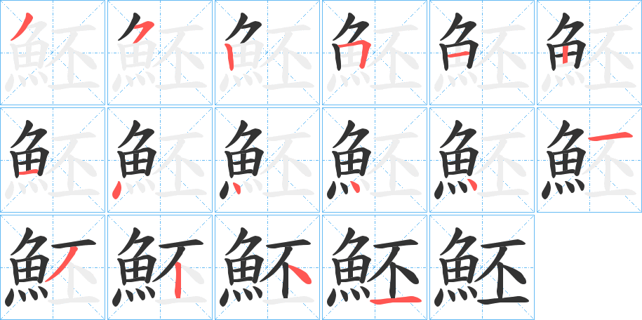 魾的笔顺