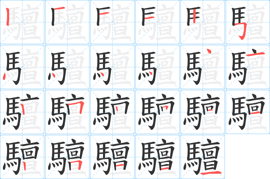 驙的笔顺