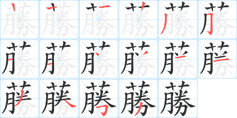 蕂的笔顺