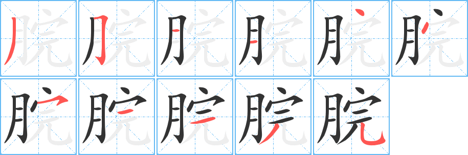 脘的笔顺