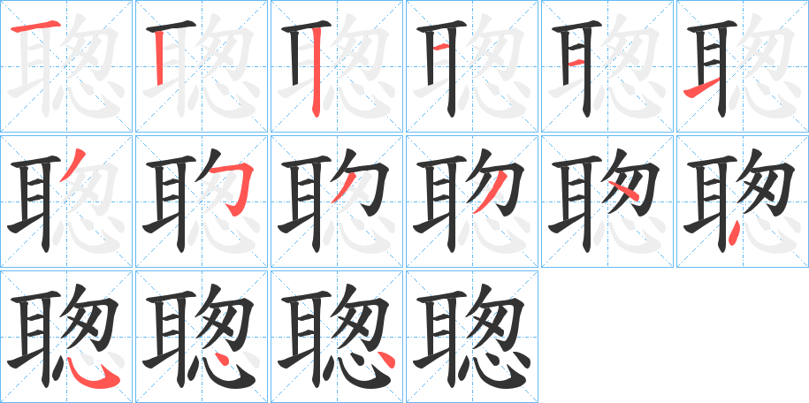 聦的笔顺
