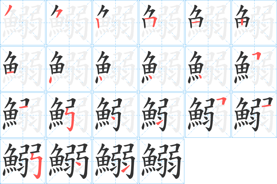 鰯的笔顺