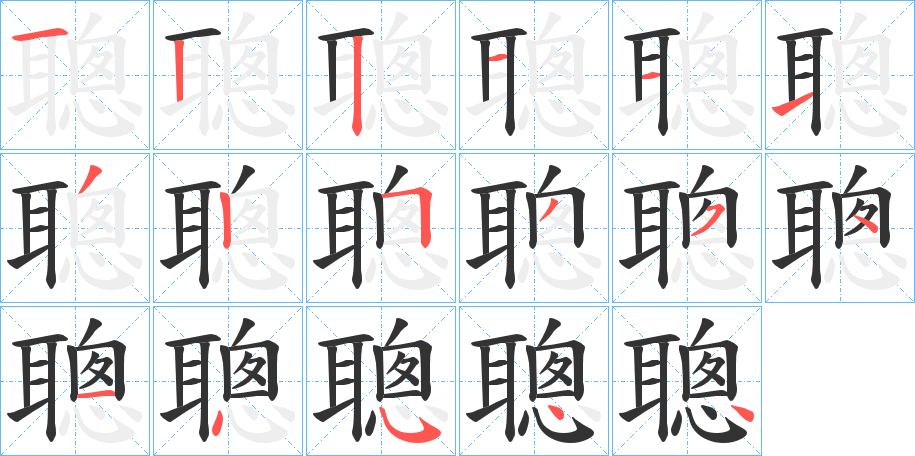 聰的笔顺
