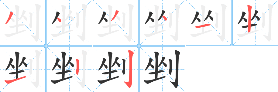 剉的笔顺