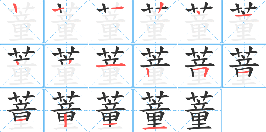 蕫的笔顺