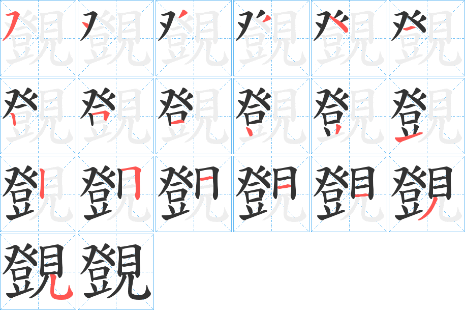 覴的笔顺