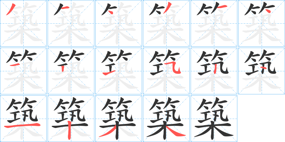 築的笔顺