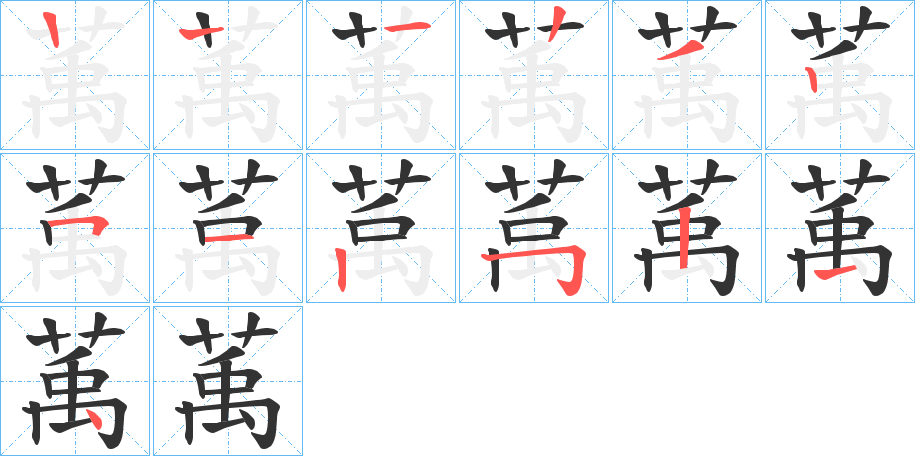 萭的笔顺