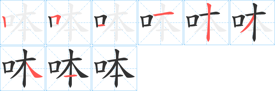 呠的笔顺