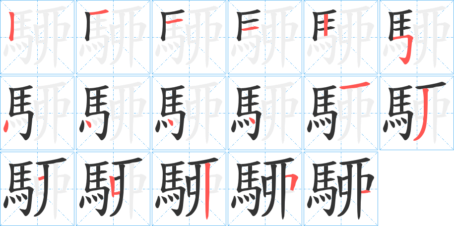 駵的笔顺