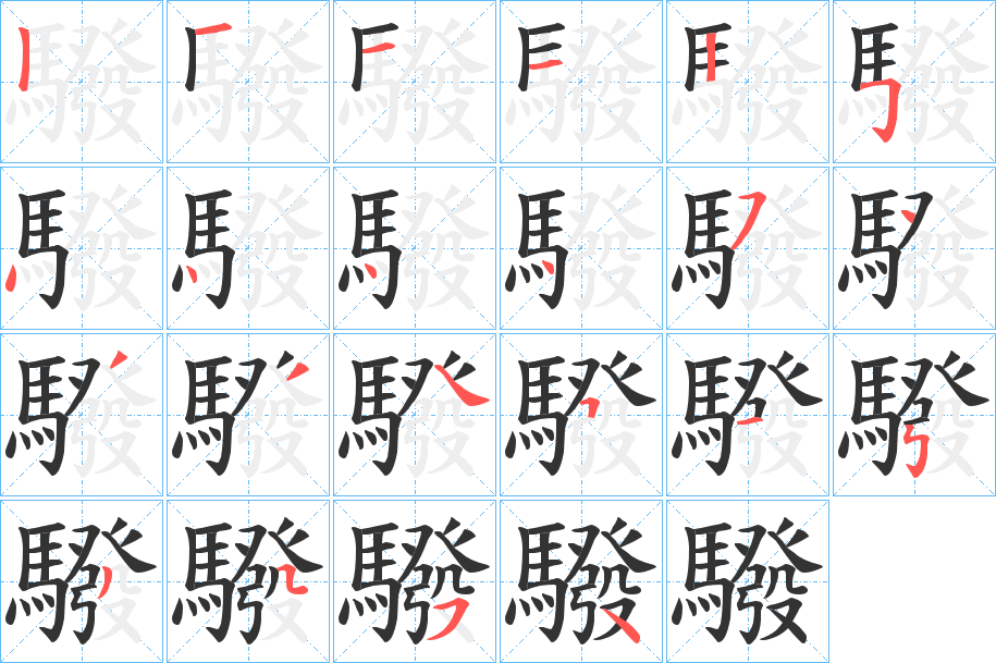 驋的笔顺